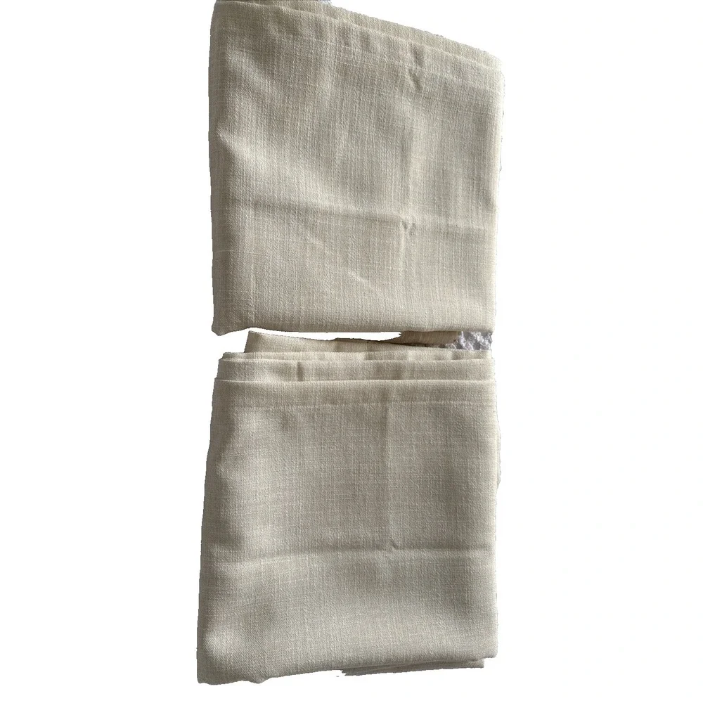 Pottery Barn Kids Curtain Panels‎ 96x44 Natural Rod Pocket Unlined Classic Set 2